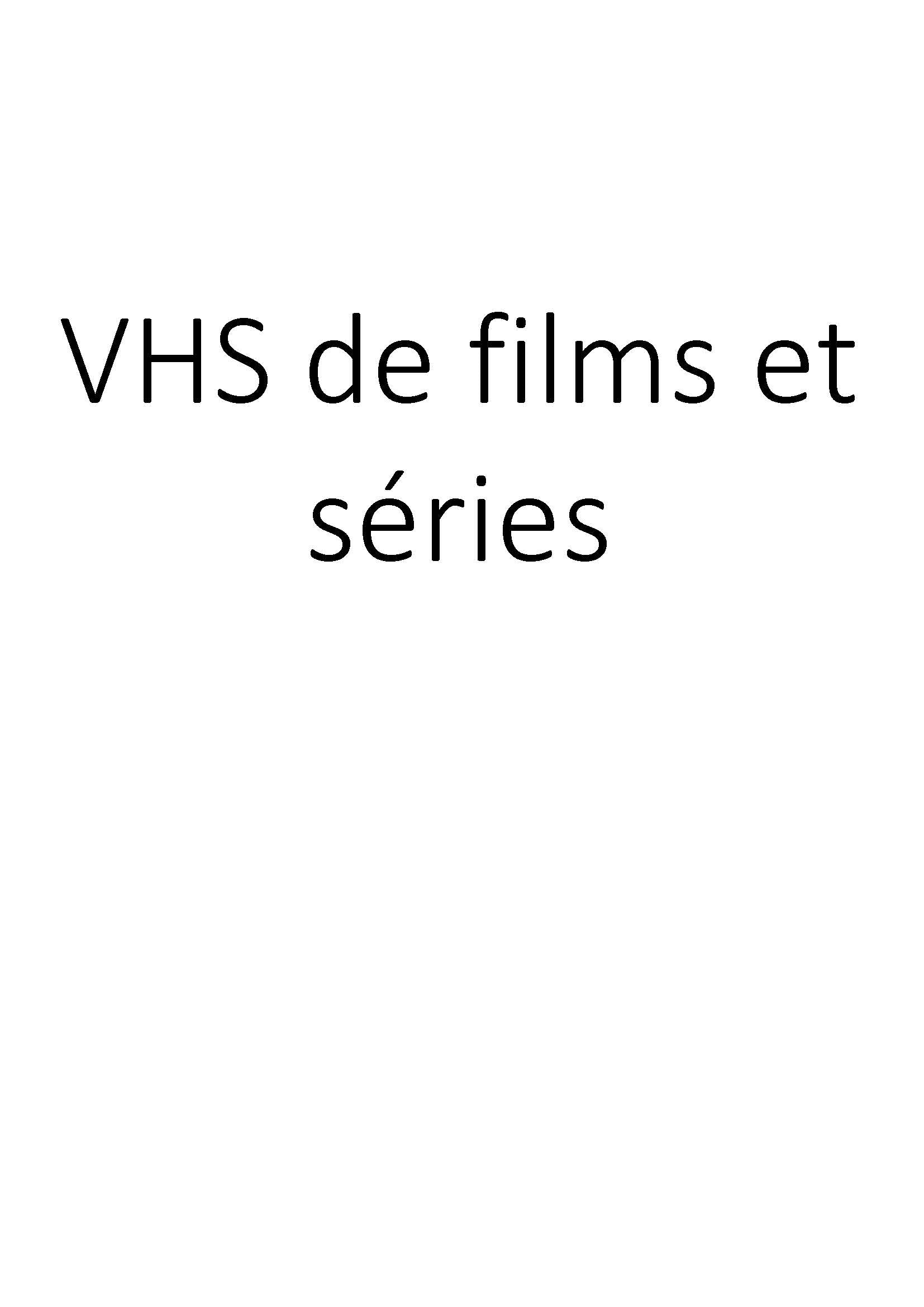 VHS de films et séries clicktofournisseur.com