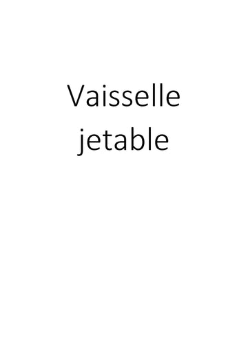 Vaisselle jetable clicktofournisseur.com