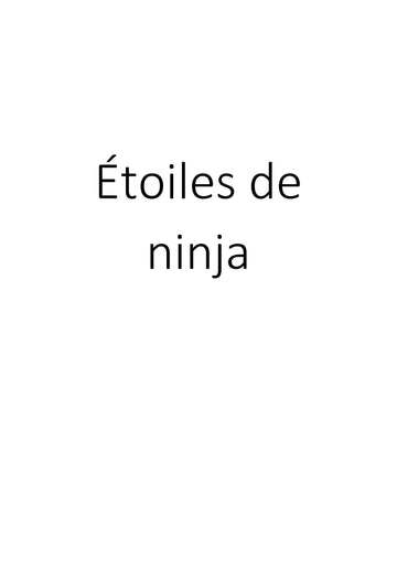 Étoiles de ninja : La collection ultime des étoiles de ninja