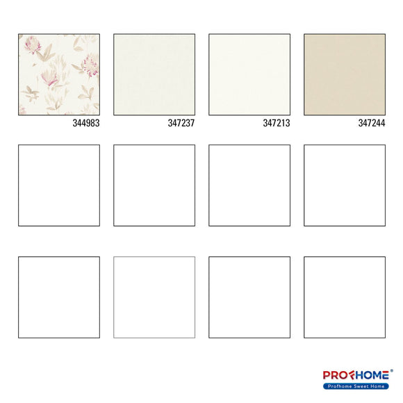 Papier peint floral Profhome 344983-GU papier peint intissé légèrement texturé avec un dessin floral mat beige violet bronze 5,33 m2