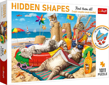 Puzzle TREFL Vacances des chats 1000 pièces