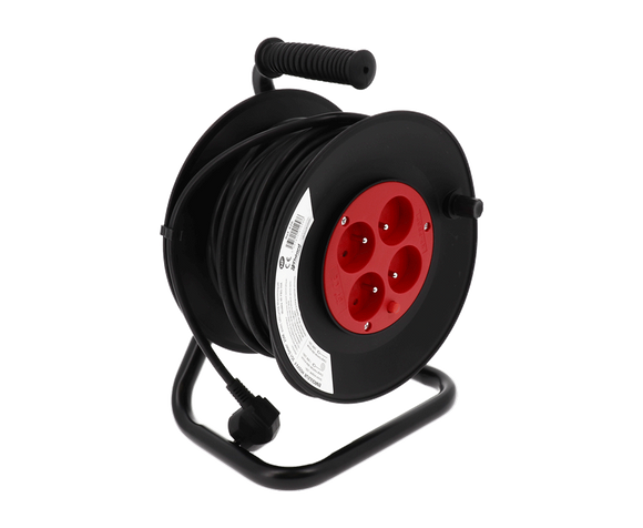 Enrouleur 4 prises - câble vinyl 25 m