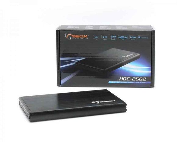 Boîtier pour disque dur externe 2,5 pouces Sbox HDC-2562B pour BlackBerry Noir