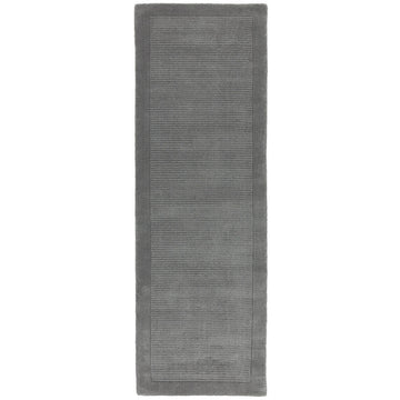 Tapis de couloir uni pure laine candy gris