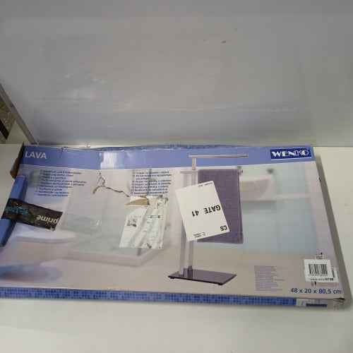 Retour client Ecost Porte-serviettes WENKO Lava 42 x 81 x 20 cm Acier inoxydable brillant