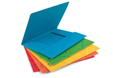 Chemise avec gommes Forpus, format A4, carton, capacité 300 feuilles, jaune