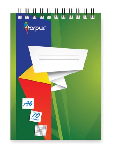 Carnet à spirale forpus a6/70 quadrillé 0723-004