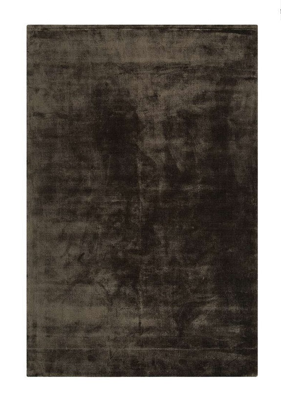 Tapis de salon en viscose fait main titane