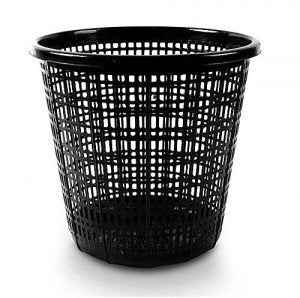 Poubelle 10l, noire, plastique