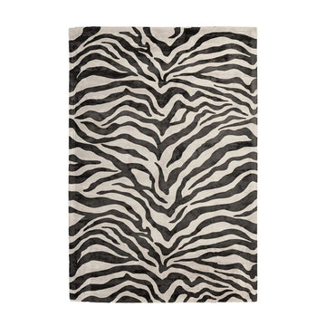 Tapis de salon en viscose design fait main zebra