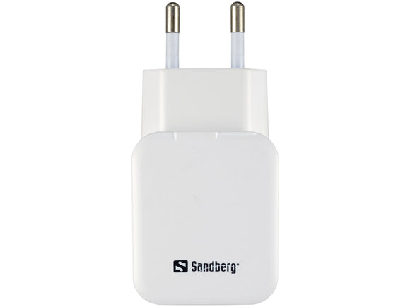 Chargeur secteur sandberg 440-57 double usb 24 + 1 a ue