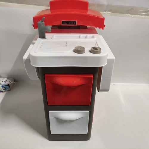 Ecost Customer Return Smoby 312200 Tefal Opencook Kitchen, Red, Grey, Nica