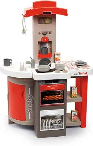 Ecost Customer Return Smoby 312200 Tefal Opencook Kitchen, Red, Grey, Nica