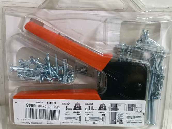 Retour client Ecost Molly M71925XJ M71925 Lot de 20 chevilles murales 10 x 4 x 33 mm et 10 x 5 x