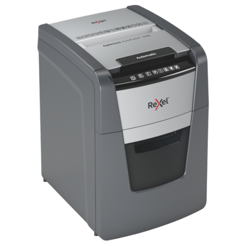 Destructeur de documents Rexel Optimum AutoFeed+ 100XP, coupe croisée, format P4, 34 l (remplace Rexel Auto+ 90X)