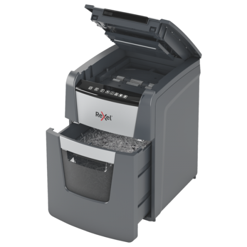 Destructeur de documents Rexel Optimum AutoFeed+ 100XP, coupe croisée, format P4, 34 l (remplace Rexel Auto+ 90X)