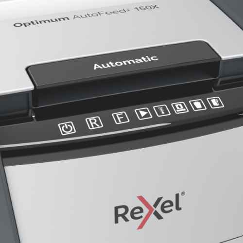 Destructeur de documents Rexel Optimum AutoFeed+ 150XP, coupe croisée, format P4, 44 l (remplace Rexel Auto+ 130X)
