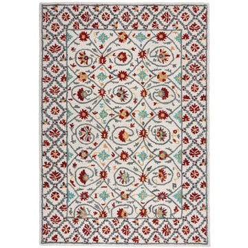 Tapis style floral pure laine leaf - 0