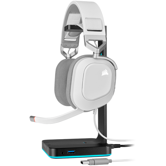 Corsair  casque de jeu usb rgb  hs80  filaire  supra-auriculaire