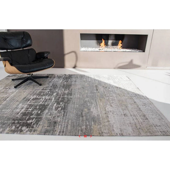 Tapis de salon en coton atlantic streaks - coney grey