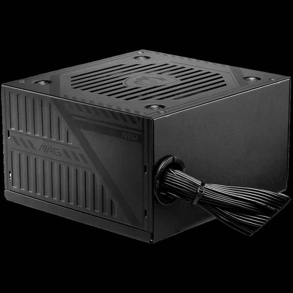 MSI MAG A500DN, 500 W, norme 80 Plus, ventilateur silencieux de 120 mm, protections : OCP/OVP/OPP/OTP/SCP/UVP, dimensions : 150 mm x 140 mm x 86 mm, garantie de 3 ans