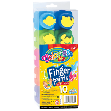 Peintures au doigt colorino kids 10 couleurs