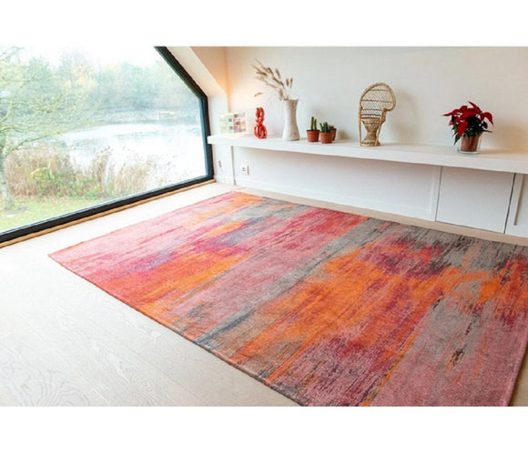 Tapis de salon coton atlantic hibiscus red