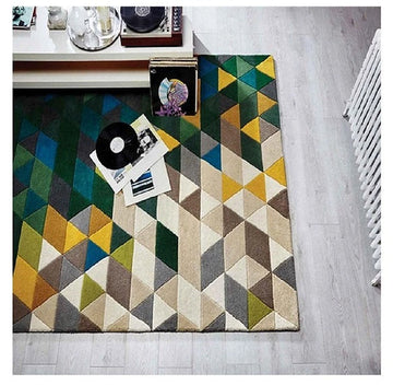 Tapis de salon design pure laine shape