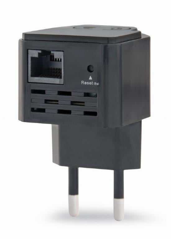 Pont/répéteur gembird wnp-rp300-03-bk répéteur réseau 300 mbit/s noir