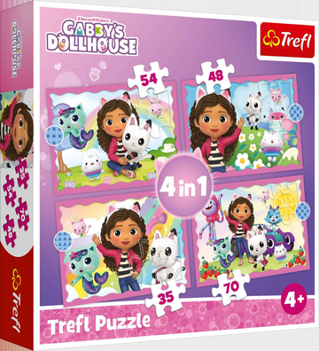 TREFL GABBY'S DOLLHOUSE Ensemble de puzzle 4 en 1