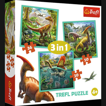 Puzzle TREFL Dinosaures 3 en 1
