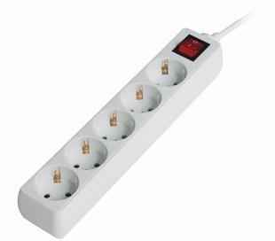 Rallonge Gembird Power Cube avec parasurtenseur 5 prises 1,8 m Blanc