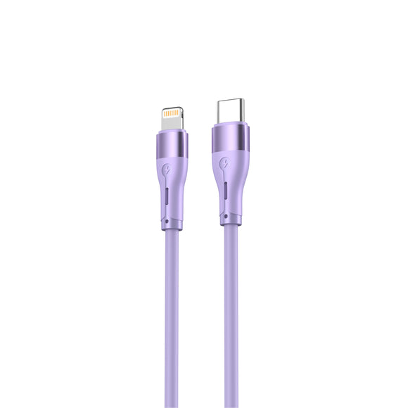 Câble tellur silicone type-c vers lightning pd30w 1 m violet