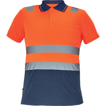 Polo CADIZ HV ORANGE NAVY