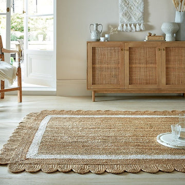 Tapis de salon en jute flower jute
