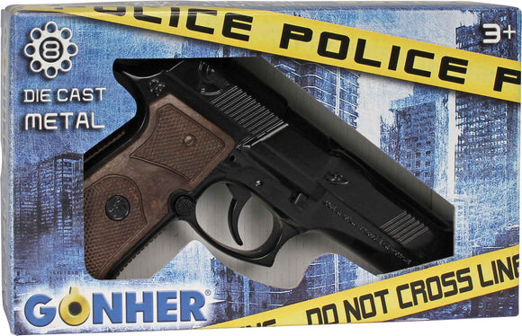 Pistolet de police GONHER, 8 coups, noir, 39/6