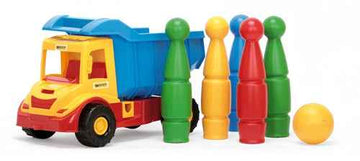 Camion à benne basculante avec quilles