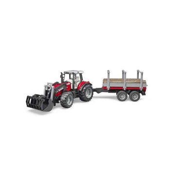 Véhicule Tracteur Massey Ferguson avec remorque
