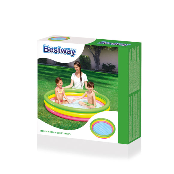 Piscine gonflable rainbow 152 cm x 30 cm bestway 51103