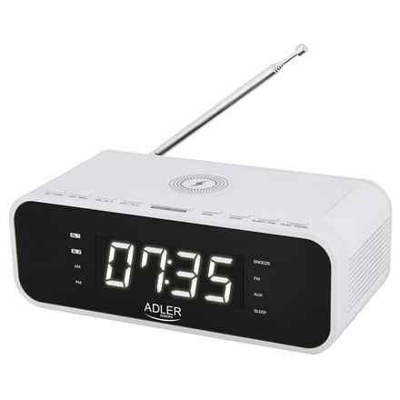 Radio-réveil avec chargeur sans fil et FM Adler Adler