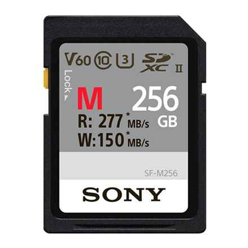 Carte mémoire SDXC professionnelle Sony 256 Go Classe 10 UHS-II | Sony | Carte mémoire SDXC UHS-II série SF-M | SFG2M | 256 Go | SDXC | Mémoire flash classe 10