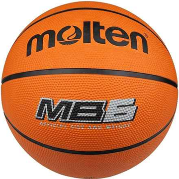 Ballon de basket d'entraînement MOLTEN MB6 en caoutchouc taille 6