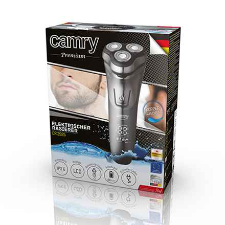 Rasoir rotatif pour homme Camry Premium CR 2925, gris