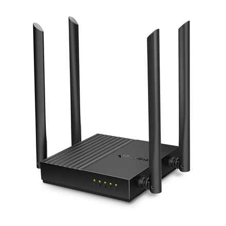 Routeur Wi-Fi double bande AC1200 VITESSE : 400 Mbit/s à 2,4 GHz + 867 Mbit/s à 5 GHz CARACTÉRISTIQUES : 4 antennes, 1 port WAN Gigabit + 4 ports LAN Gigabit CARACTÉRISTIQUES : Application Tether, WPA3, mode point d'accès, prise en charge IPv6, IPTV, Beam