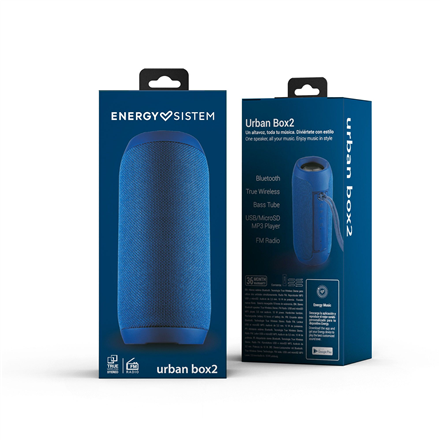 Energy sistem  enceinte  urban box 2  10 w  bluetooth  océan  connexion sans fil