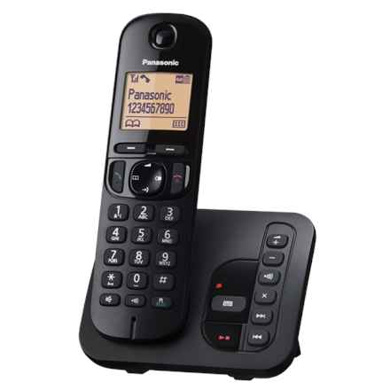 Panasonic | Sans fil | KX-TGC220FXB | Écran intégré | Identification de l'appelant | Noir | Répertoire : 50 entrées | Haut-parleur