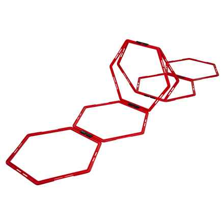 Pure2Improve | Grille d'agilité hexagonale | Rouge