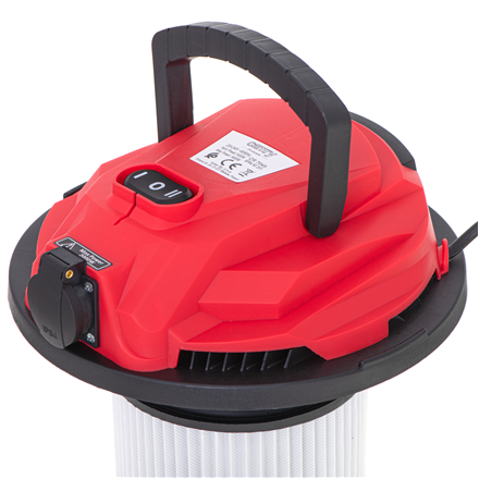 Camry  aspirateur industriel professionnel  cr 7045  avec sac  aspiration eau  puissance 3400 w  capacité poussière 25 l  rouge/argent