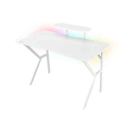 Table de jeu Genesis HOLM 320 RGB blanche (120 cm x 75 cm)