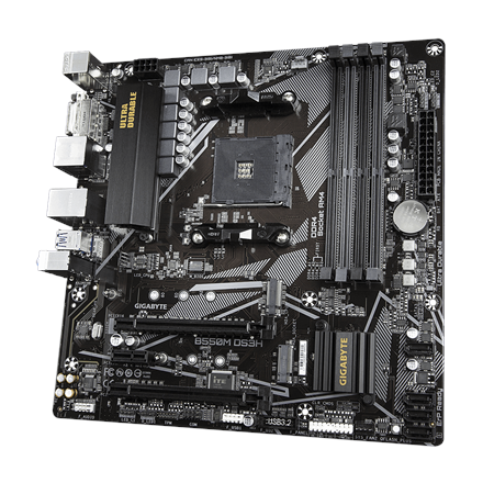 Carte mère Gigabyte B550M DS3H Socket AM4 micro ATX AMD B550